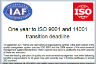 Zbývá poslední rok pro recertifikaci na nové normy ISO 9001 a ISO 14001